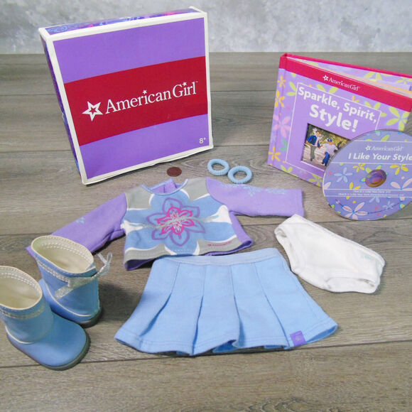 American Girl I Like Your Style MEET OUTFIT BOOK & CD Doll Boots Panties Box VTG - Picture 7 of 10
